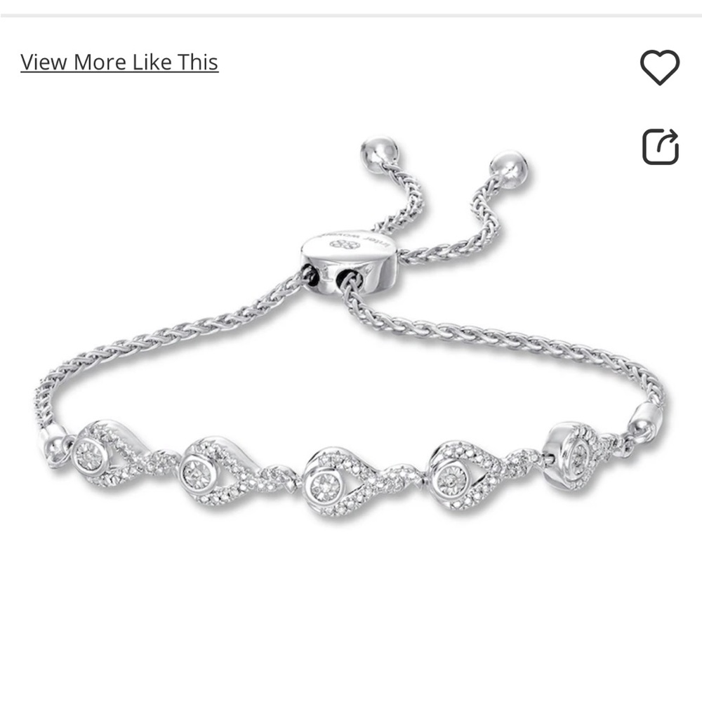 NEW diamond and sterling silver interwoven bracelet!